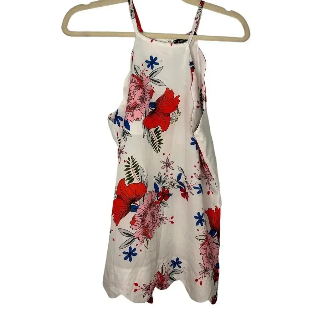 Hippie Chic Floral Sleeveless Blouse Size Small Flowy Feminine Vacation
